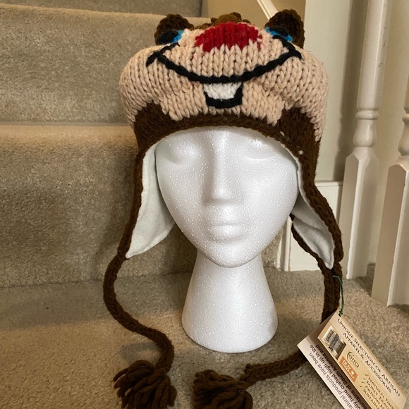 Bundle NEW Artisan HAND KNIT Kids Cold Weather  kids animal Winter Hat Cap - Picture 4 of 16